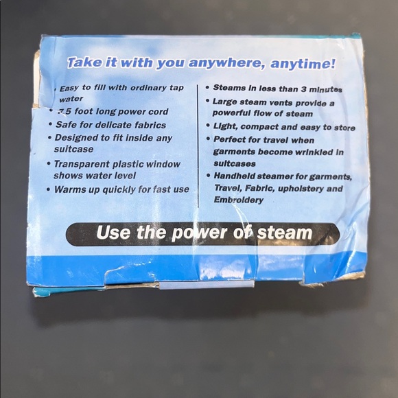 Tobi Portable Steamer in Blue and White - Picture 4 of 4